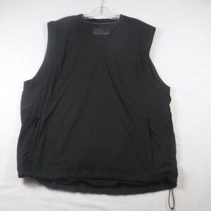 Cutter & Buck Mens Black Golf Vest V-Neck Windbreaker Pullover XL Pocketed